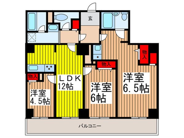 ノースピア上落合2号棟の物件間取画像